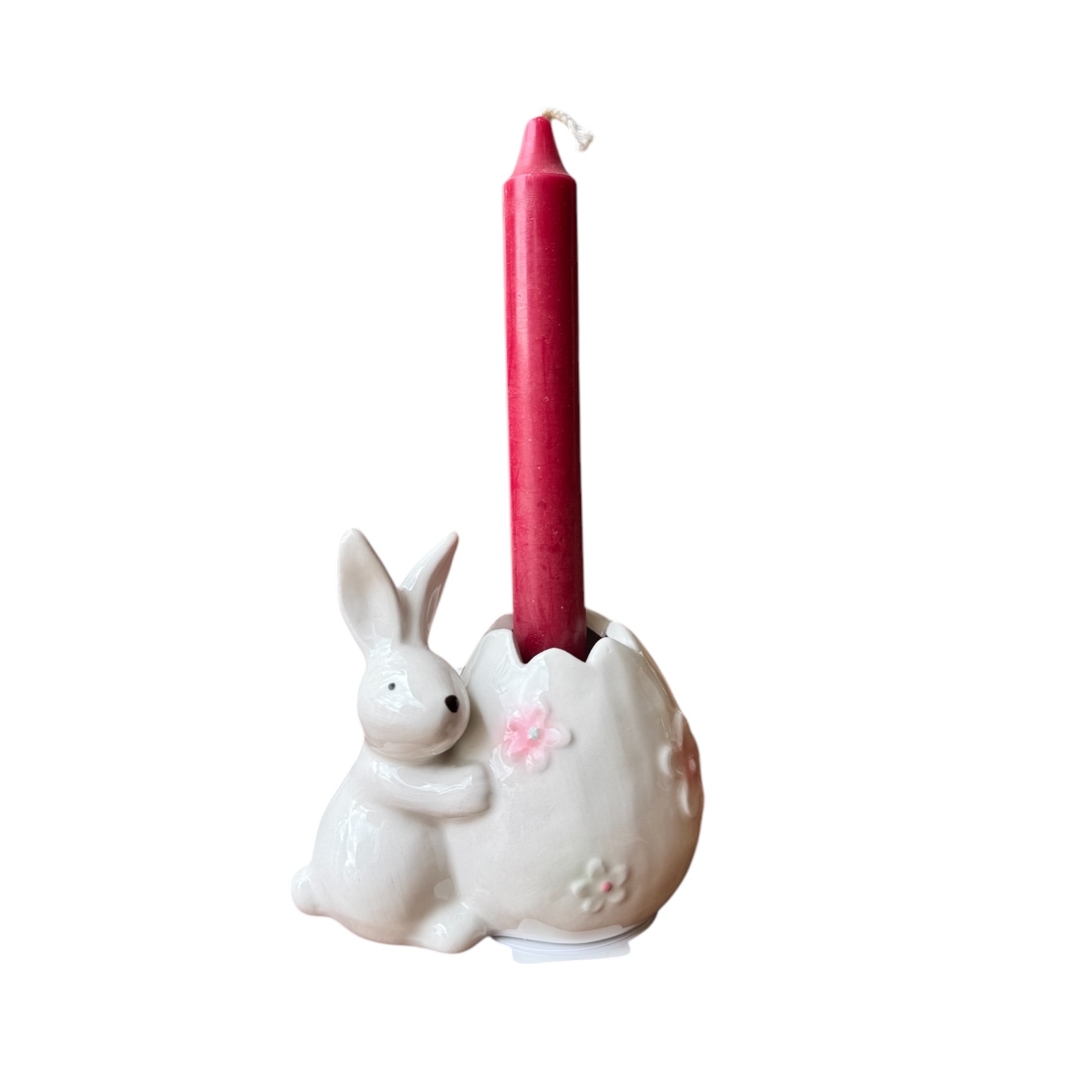 Πασχαλινό Κηροπήγιο / Μίνι Ανθοδοχείο Λαγουδάκι με Αυγό