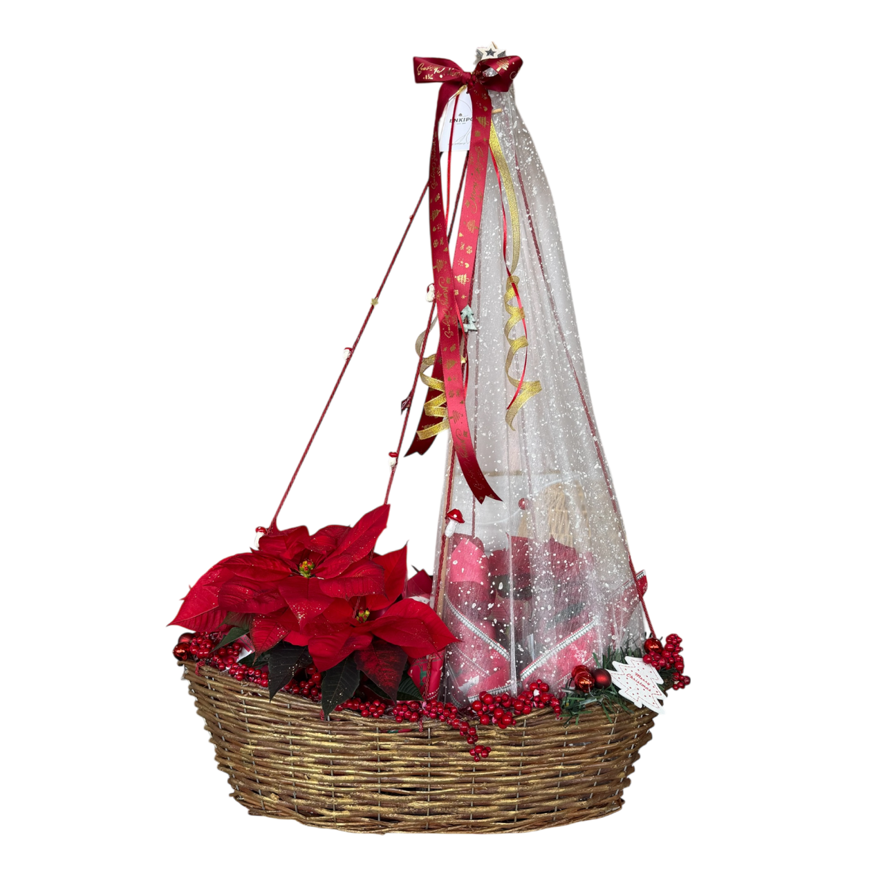 Καραβάκι Καλαθάκι με Αλεξανδρινό και Διακοσμητικά Στοιχεία