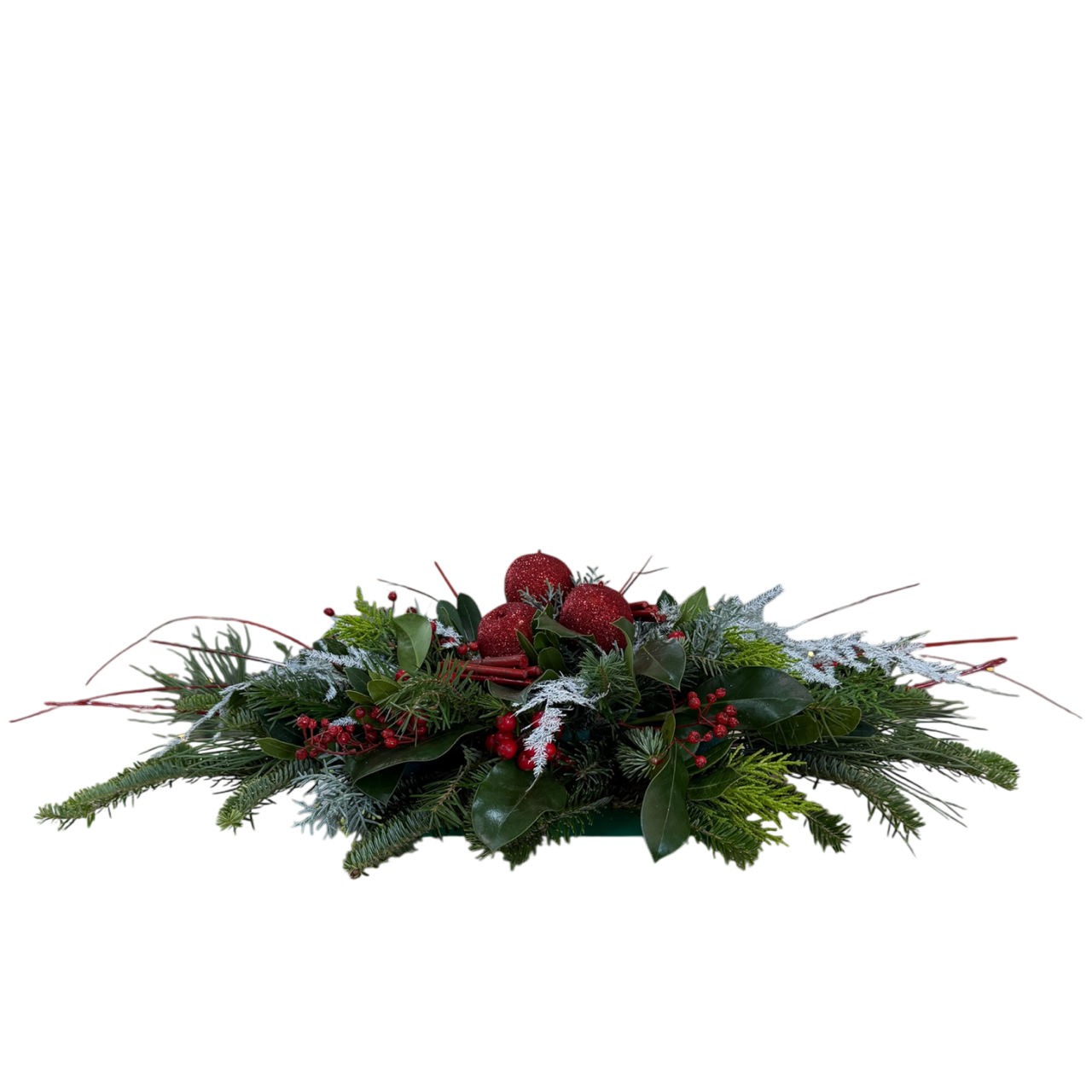 Χριστουγεννιάτικη Επιτραπέζια Σύνθεση Μακρόστενη – Μικρή