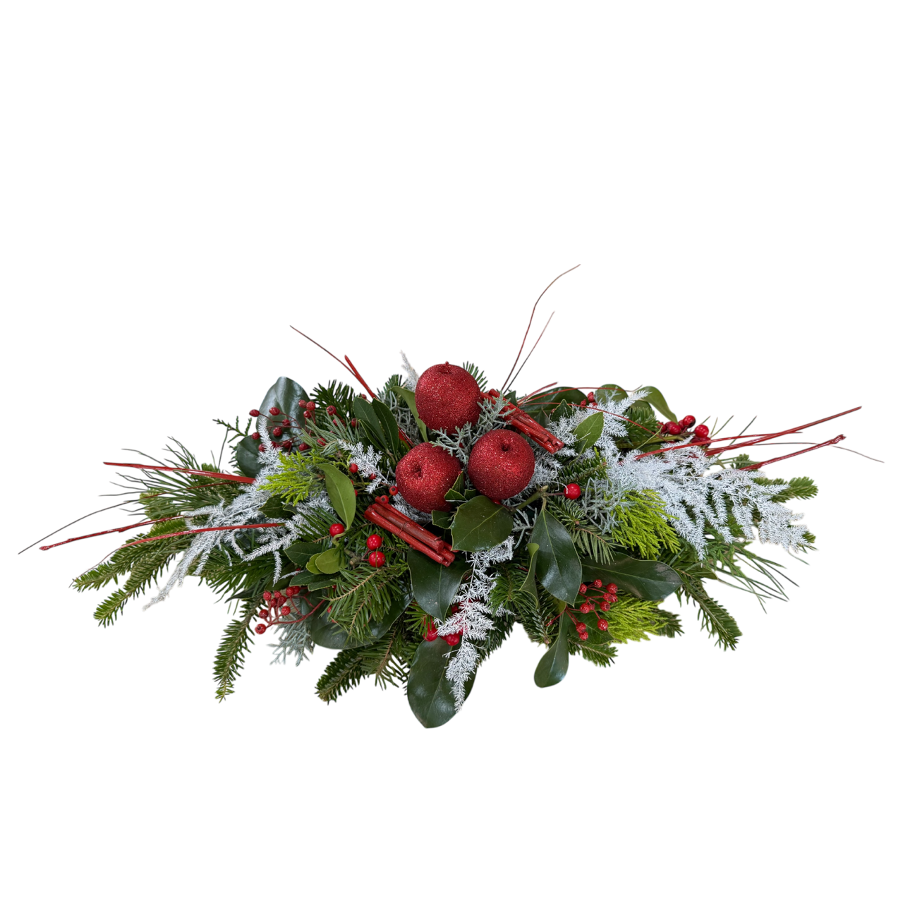 Χριστουγεννιάτικη Επιτραπέζια Σύνθεση Μακρόστενη – Μικρή