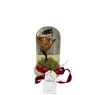 Καμπάνα με 1 Χρυσό Forever Rose – 20εκ