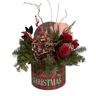 Χριστουγεννιάτικη Ανθοσύνθεση σε Μεγάλο Κουτί